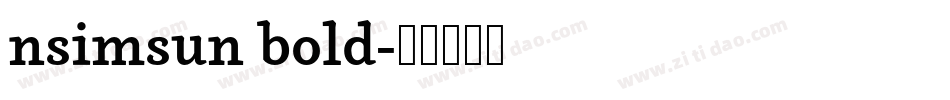 nsimsun bold字体转换